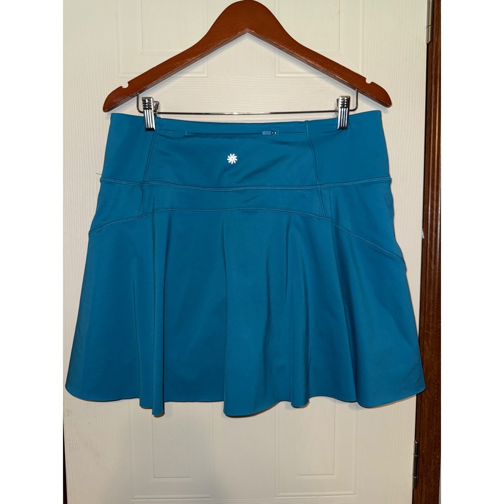 Athleta Ace Tennis Skort 15.5 Blue Teal Pleated Athletic Golf Skirt Large - Picture 5 of 12